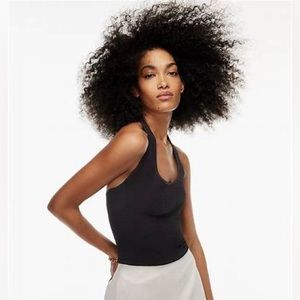 Aritzia Babaton Sculpt Knit Black Halter Top